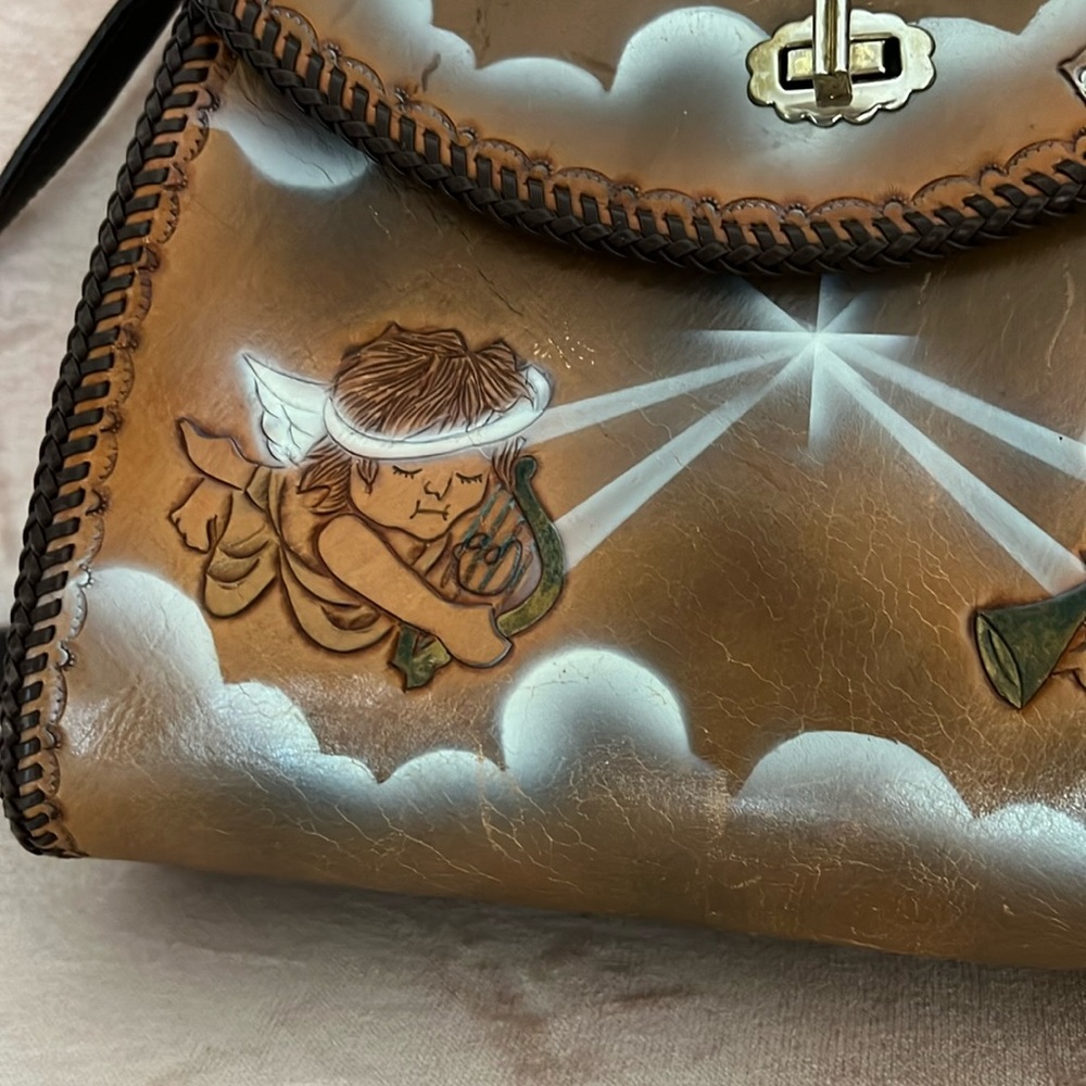 🪽🪽Vintage tooled bag cowgirl angel🪽🪽